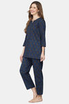 Shararat Cotton Pyajama Set - Dark Blue — thumbnail 2